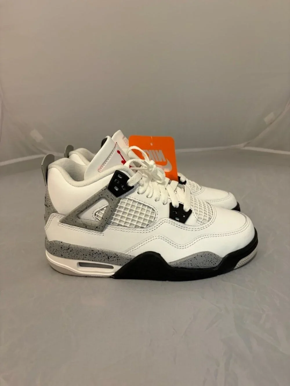 Air Jordan 4 retro OG white cement Kids shoes GS size 4y IB4171 100 New